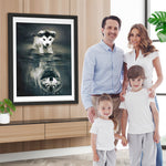 Hund und Wolf im Wasser Diamond Painting