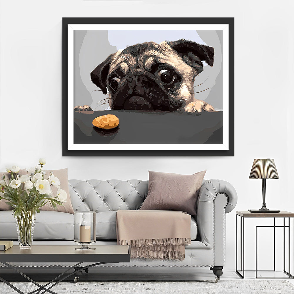 Hungrige Bulldogge Diamond Painting