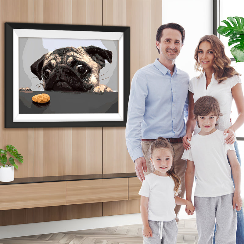 Hungrige Bulldogge Diamond Painting