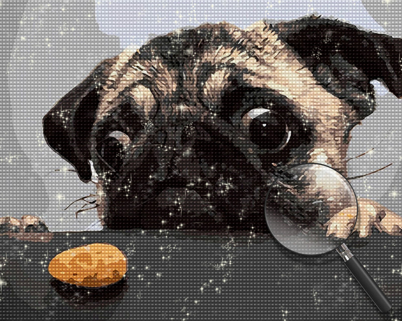 Hungrige Bulldogge Diamond Painting