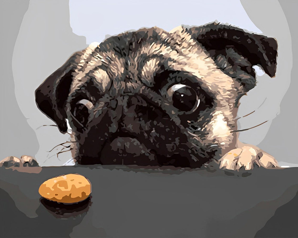 Hungrige Bulldogge Diamond Painting