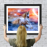 Im Wasser laufendes Einhorn Diamond Painting