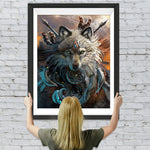 Indischer Wolfkönig Diamond Painting