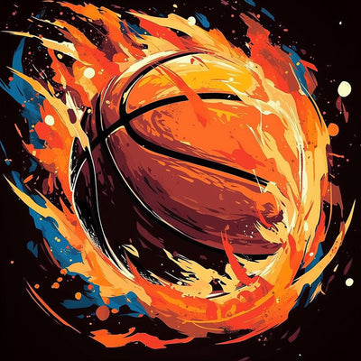 Intensiver Basketball Diamond Painting
