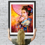 Japanische Frau mit einem Regenschirm Diamond Painting
