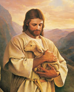 Jesus, der Hirte, und die Schafe Diamond Painting