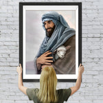 Jesus hält Lamm Diamond Painting