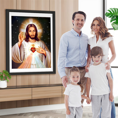 Jesus' heiliges Herz Diamond Painting