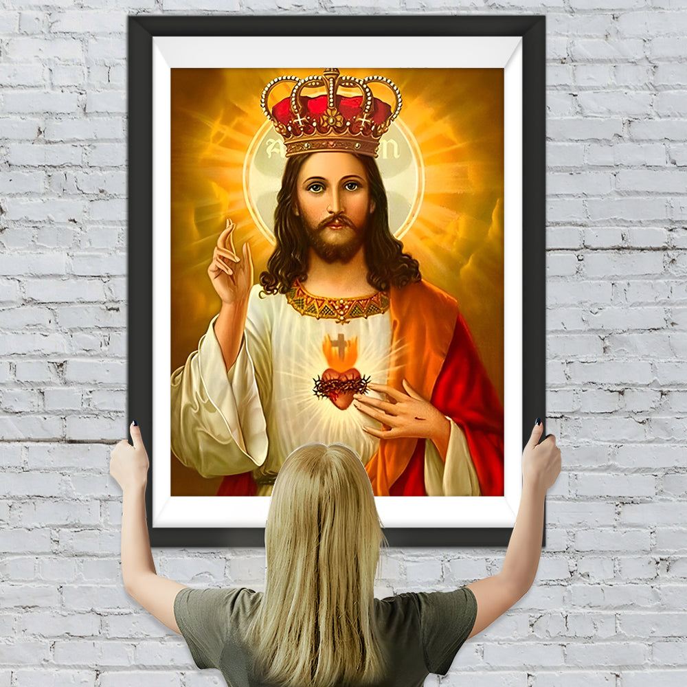 Jesus mit einer Krone Diamond Painting