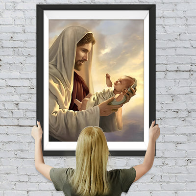 Jesus und das Baby Diamond Painting