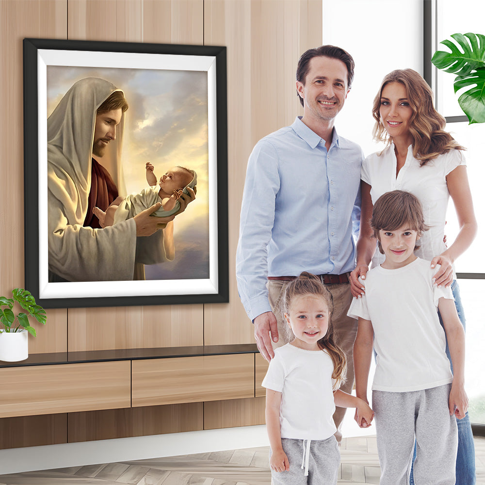Jesus und das Baby Diamond Painting