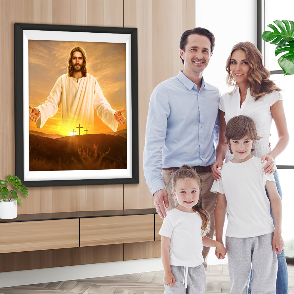 Jesus und das Kreuz Diamond Painting