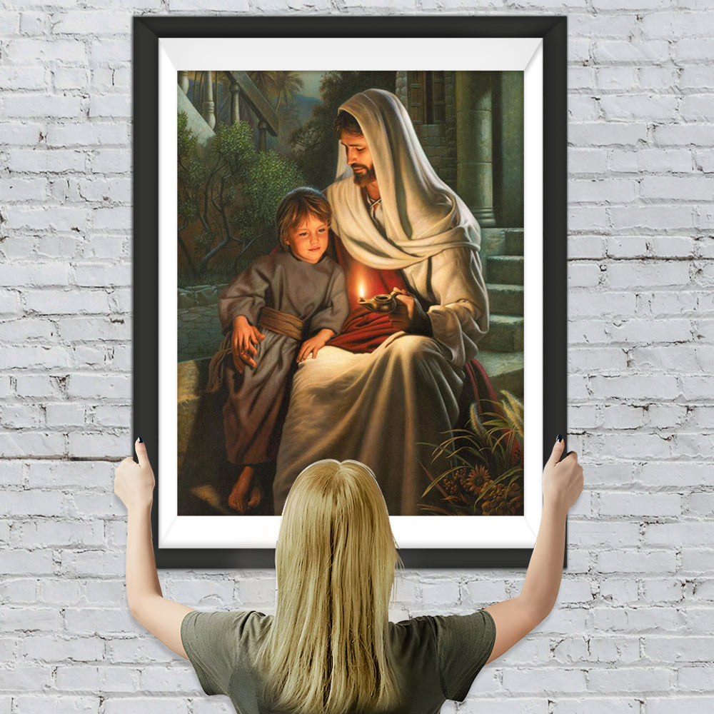 Jesus und kleiner Junge Diamond Painting