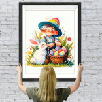 Junge, Hase und Ostereier Diamond Painting