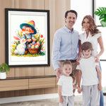 Junge, Hase und Ostereier Diamond Painting