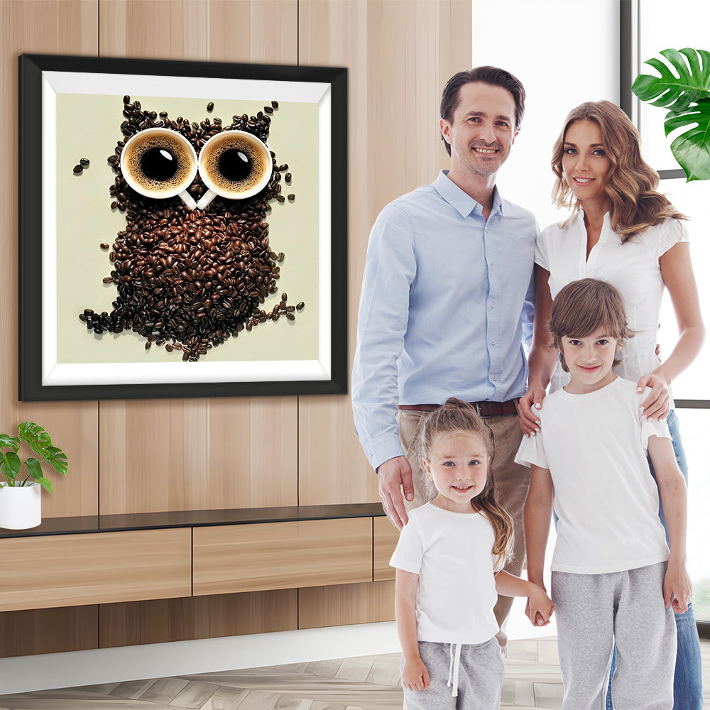 Kaffee Eule Diamond Painting