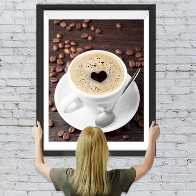 Kaffee Herz Diamond Painting