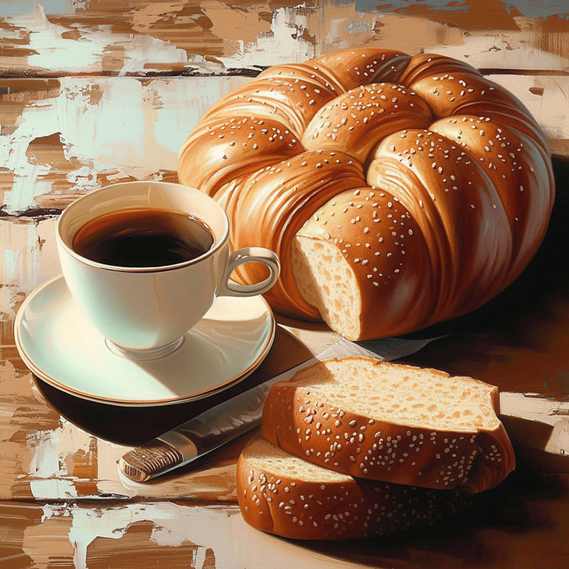 Kaffee und Brot Diamond Painting