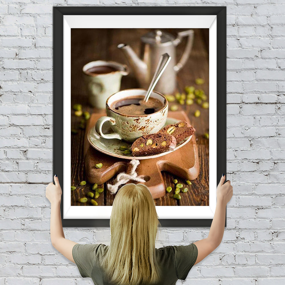 Kaffee und Nusskeks Diamond Painting