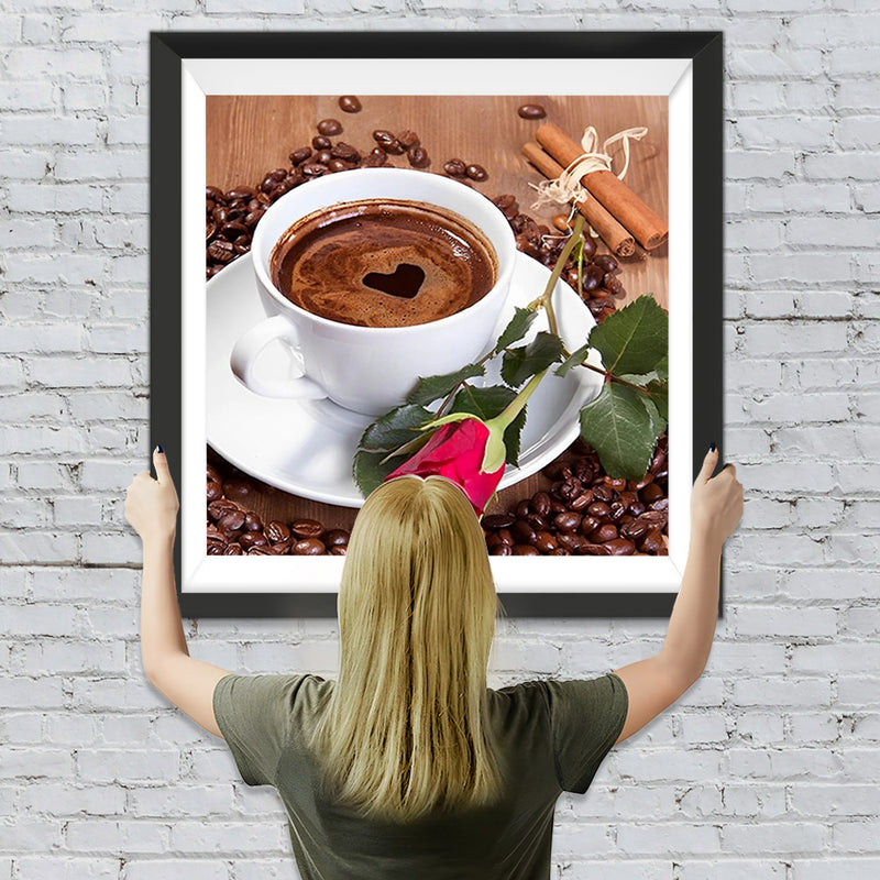 Kaffee und Rose Diamond Painting