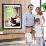 Kaffeetasse auf der Fensterbank Diamond Painting