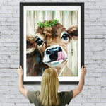 Kalb im Ölgemälde Diamond Painting