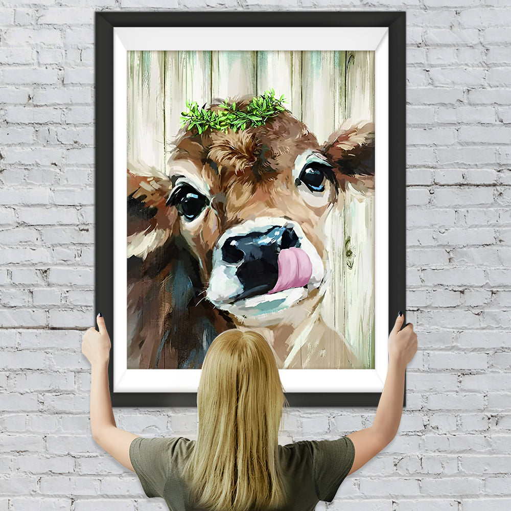 Kalb im Ölgemälde Diamond Painting