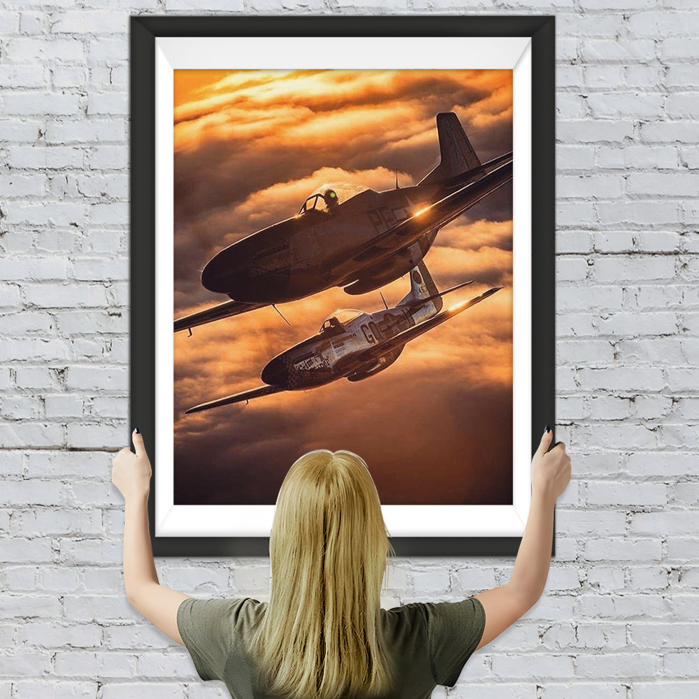 Kampfjet Diamond Painting