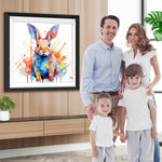 Kaninchen im Aquarell-Stil Diamond Painting