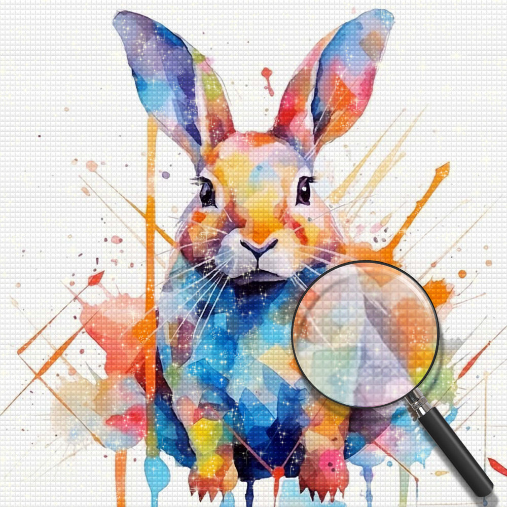 Kaninchen im Aquarell-Stil Diamond Painting
