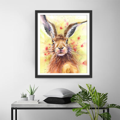Kaninchen im Aquarellstil Diamond Painting