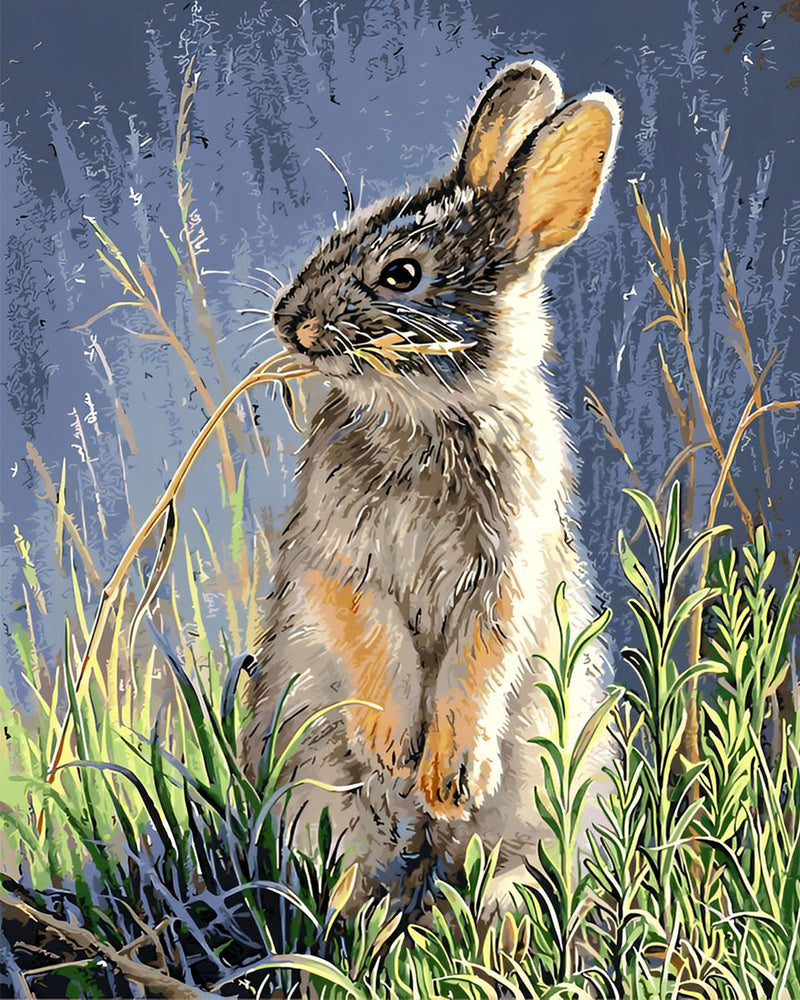 Kaninchen im Gras Diamond Painting