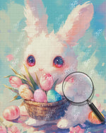 Kaninchen und Ostereier Diamond Painting