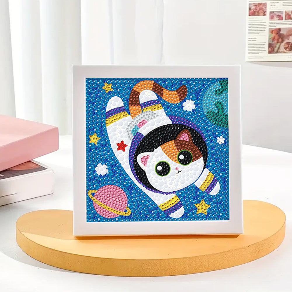 Katze Astronaut Mini-Kristallpünktchen Diamond Painting