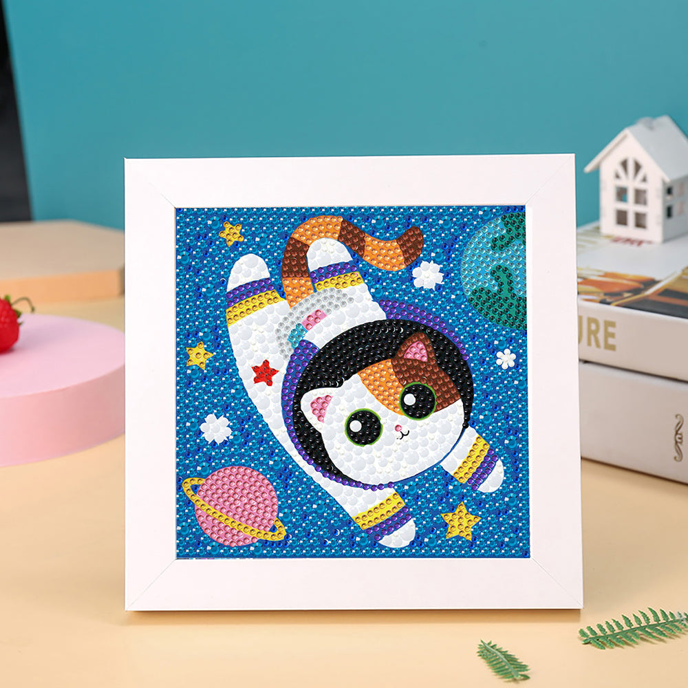 Katze Astronaut Mini-Kristallpünktchen Diamond Painting