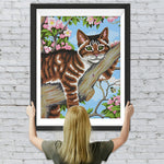 Katze auf dem Baum Diamond Painting