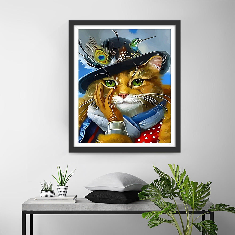 Katze Gentleman Diamond Painting