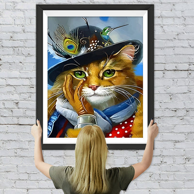 Katze Gentleman Diamond Painting