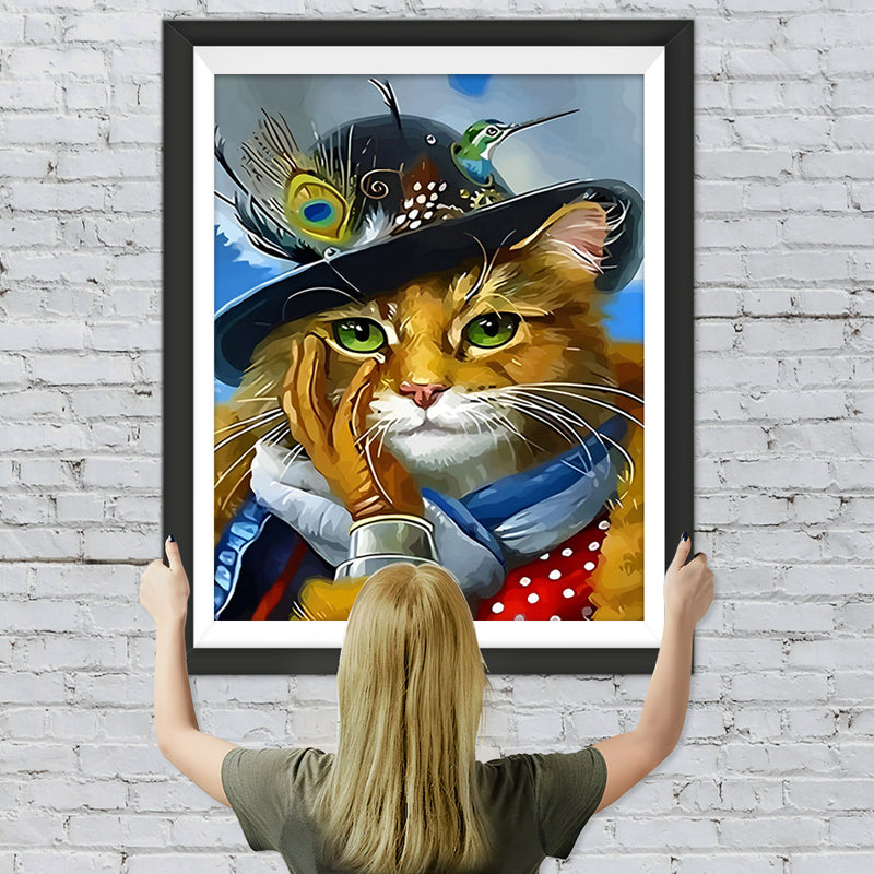 Katze Gentleman Diamond Painting