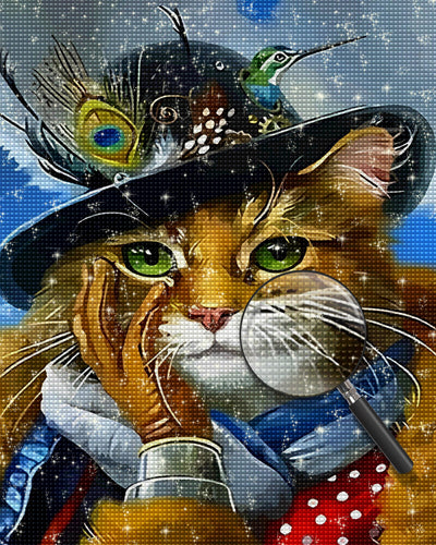 Katze Gentleman Diamond Painting