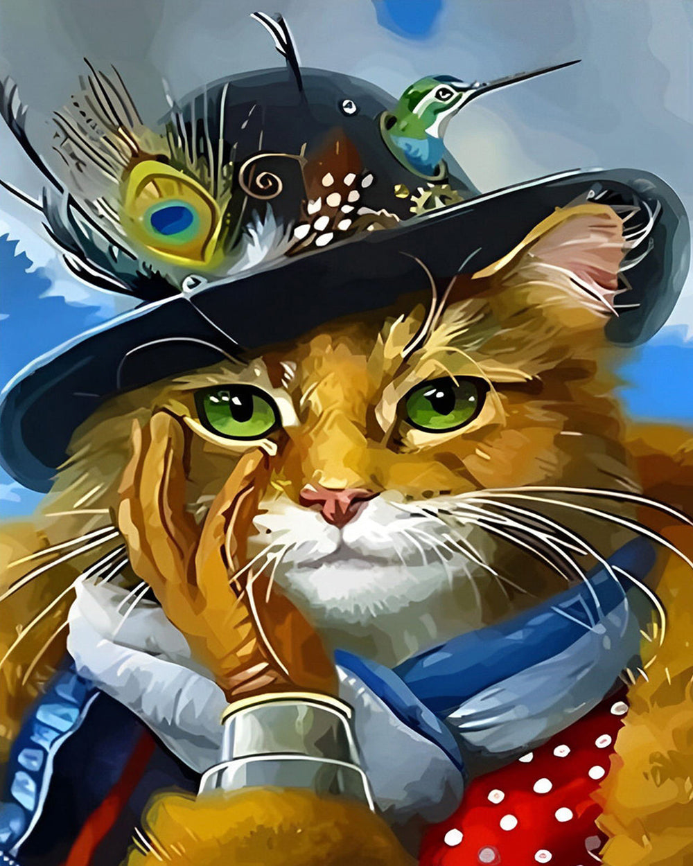 Katze Gentleman Diamond Painting