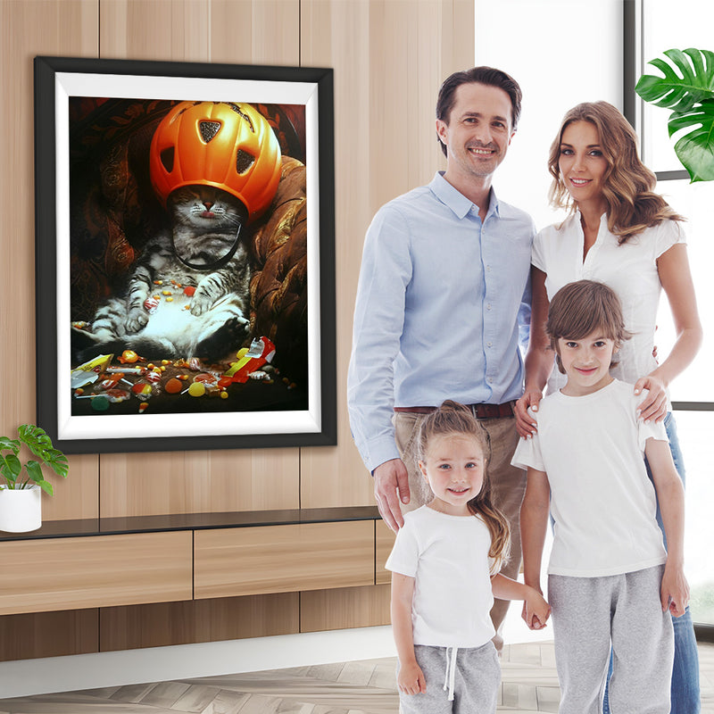 Katze Halloween Süßigkeiten Diamond Painting