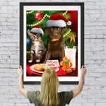 Katze Hund Weihnachtsbaum Kekse Diamond Painting