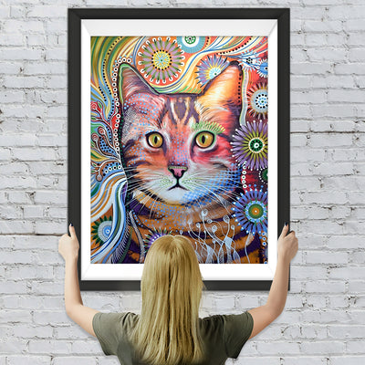 Katze im abstrakten Stil Diamond Painting