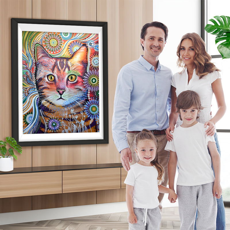 Katze im abstrakten Stil Diamond Painting