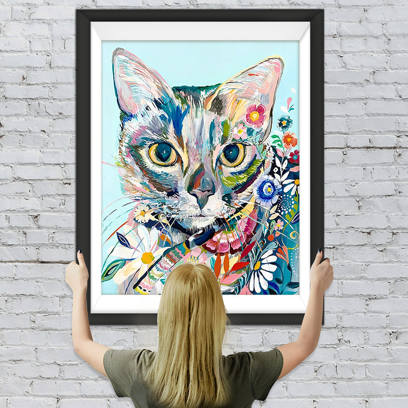 Katze in Wasserfarben Diamond Painting