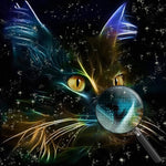 Katze leuchtet im Dunkeln Diamond Painting