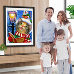 Katze Maus Straßenlaterne Diamond Painting