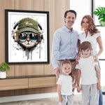 Katze mit Sonnenbrille und Hut Diamond Painting