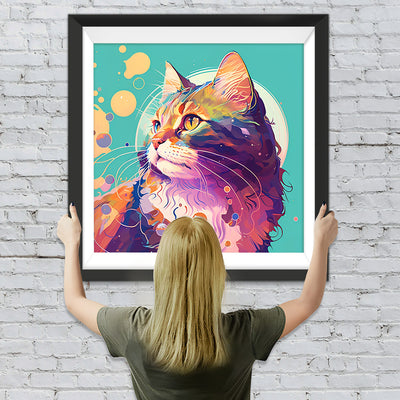 Katze schaut zurück Diamond Painting